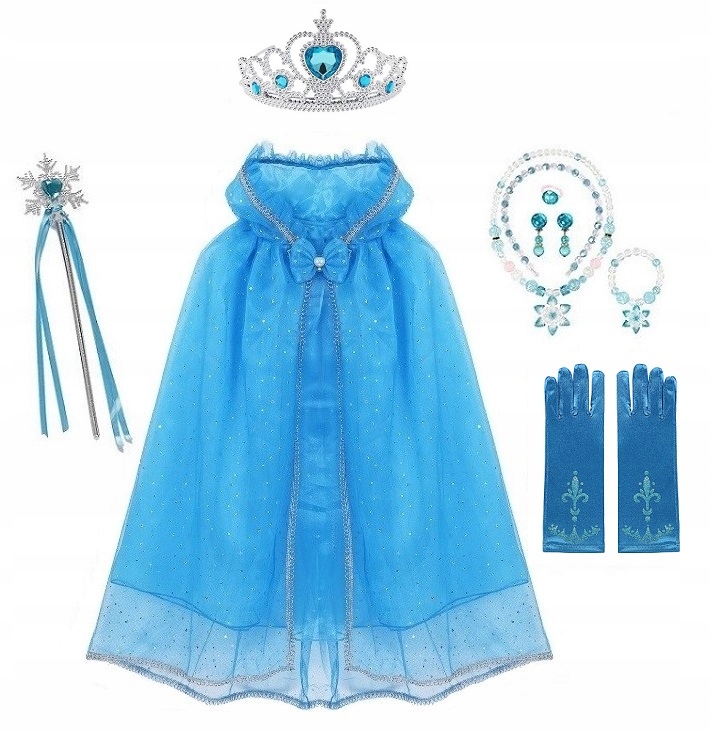 Kostým pre dievča - Princezná kostým Elza Kopciuszek Cape Set