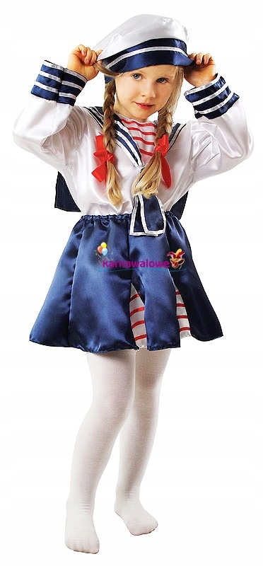 Kostým pre dievča - Navy Outfit, pani Sailor, nohavičky 122/128