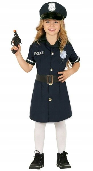 Kostým pre dievča - Policajtka Outfit Navy Blue Dress 126-135