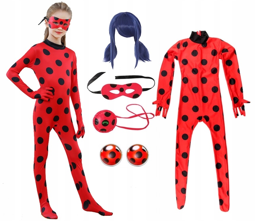 Kostým pre dievča - Kostým maskuje masku na parochňu Ladybug