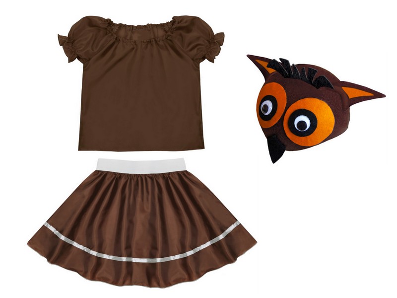 Kostým pre dievča - Sova outfit sukňa blúzka Cap 116-128 4el