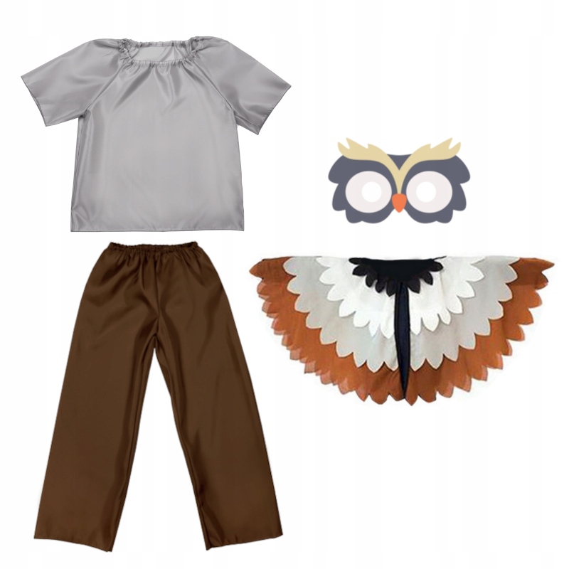 Kostým pre chlapca- Outfit Owl Pants Cape Mask 116-128 4el