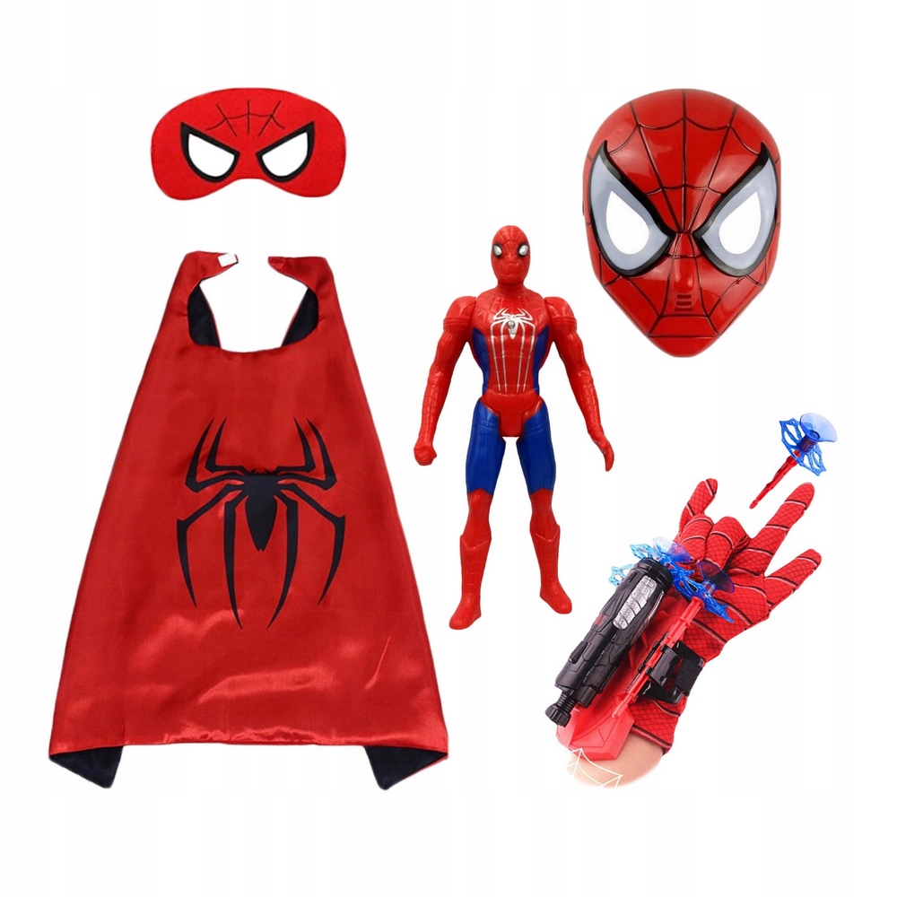 Kostým pre chlapca- Spiderman outfit figurín Cape Mask set 4in1