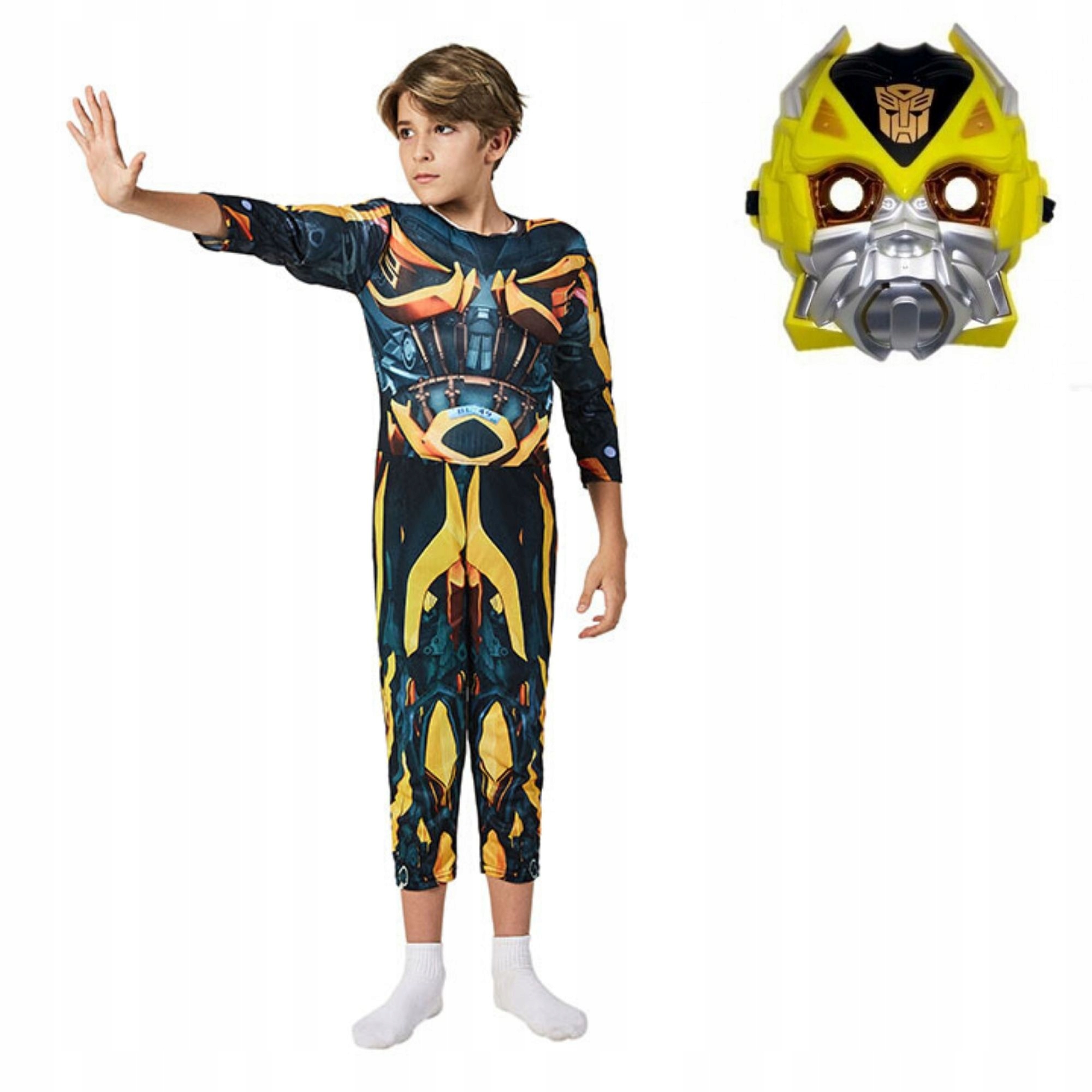Kostým pre chlapca- Transformers Bumblebee + Mask Outfit 7-8L