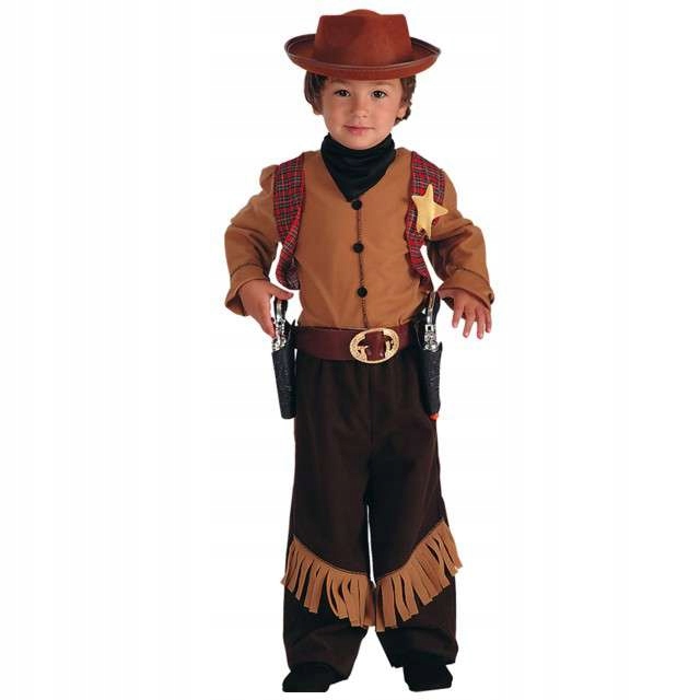 Kostým pre chlapca- Brown Cowboy Outfit šerif divoký západ 3 roky