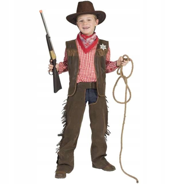 Kostým pre chlapca- Detský outfit Cowboy Sheriff Wild West 116 cm