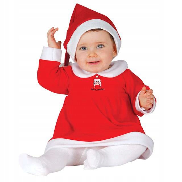 Kostým pre dievča - Malé šaty s Ježiškom Claus