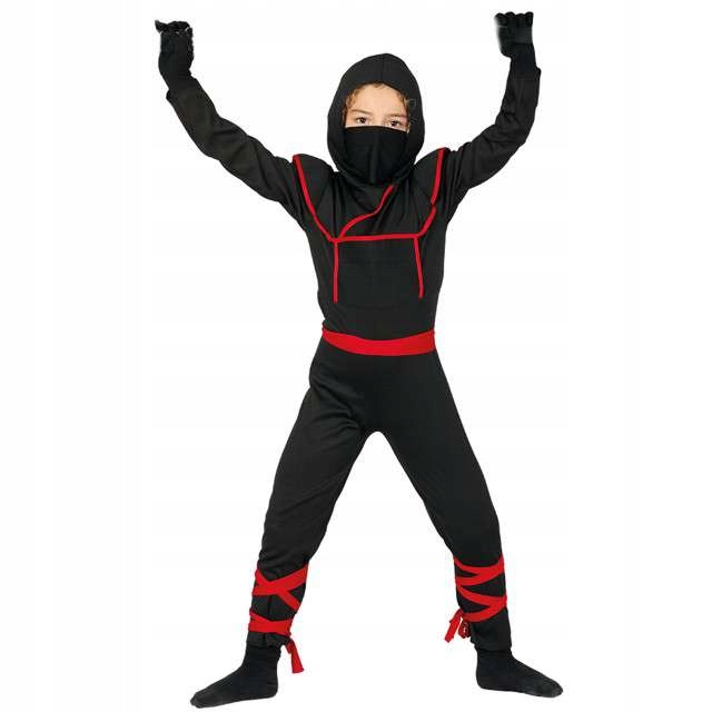 Kostým pre chlapca- Knightský kostým Warrior Ninja Black 124-136 cm