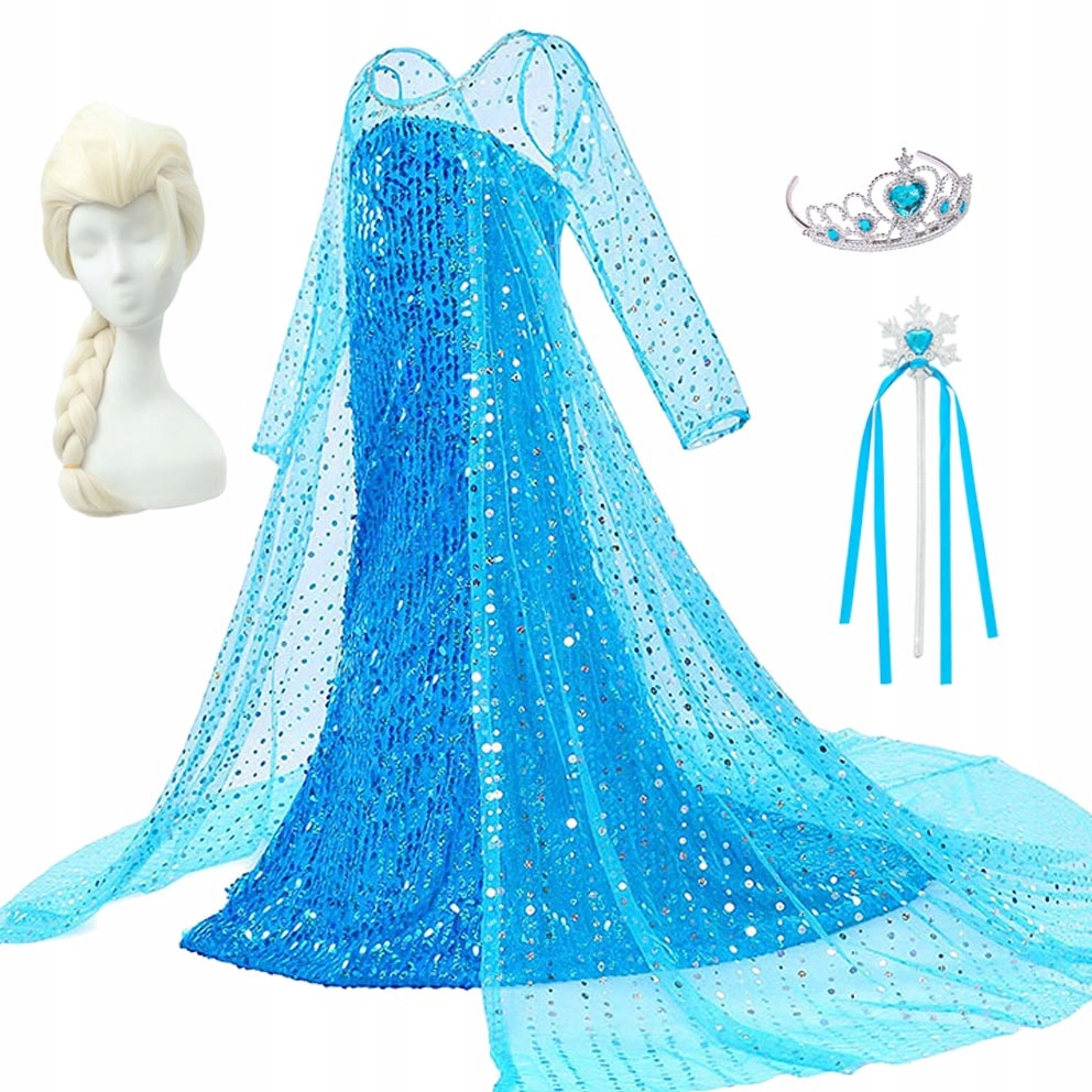 Kostým pre dievča - Elza šaty Elza Frozen Costumes 7-8 rokov