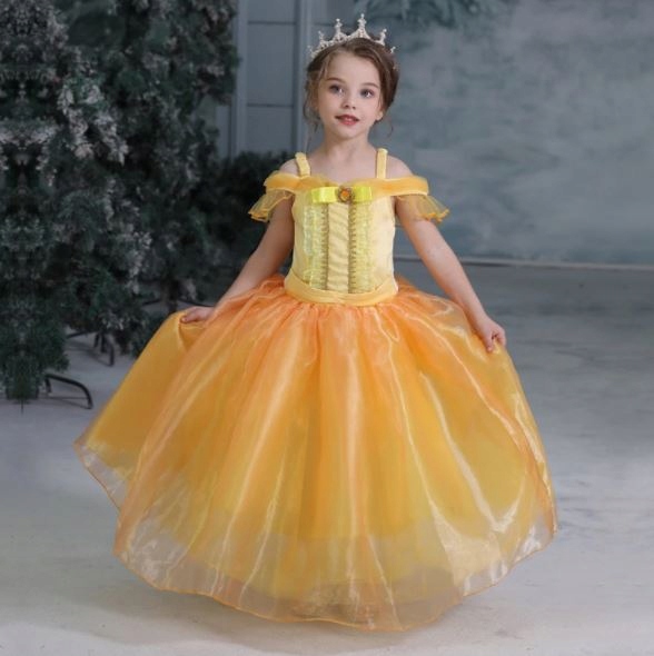 Kostým pre dievča - Šaty kostým narodeniny princezná Bella 4 roky