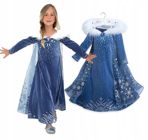 Kostým pre dievča - Karnevalové šaty Queen of Ice Frozen Veľkosť 120