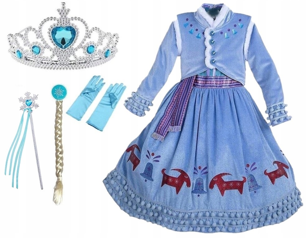 Kostým pre dievča - Šaty Anna Balowa Land of Ice 2 92-98