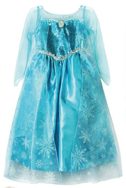 Kostým pre dievča - Šaty outfit Land of Ice Elsa 122-128 Ball Dress