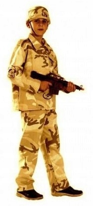Kostým pre chlapca- Oblečenie veľkého vojaka, Desert Soldier 134/140
