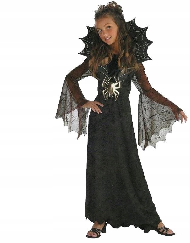 Kostým pre dievča - Grófová grófka čarodejnice Pająk Halloween vo veku 10-12 rokov