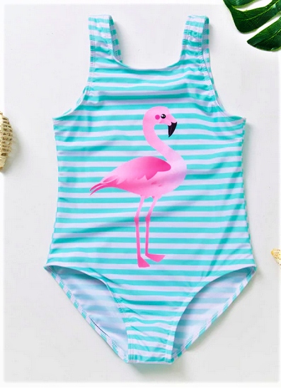 Detské plavky - Jeden -kus outfit. 110 biela, čierna