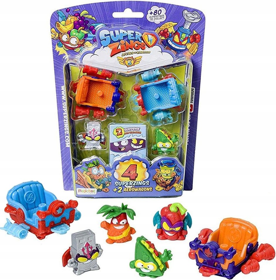 MagicBox Super Zings 5 4 Figuríny +2 Vozidlá