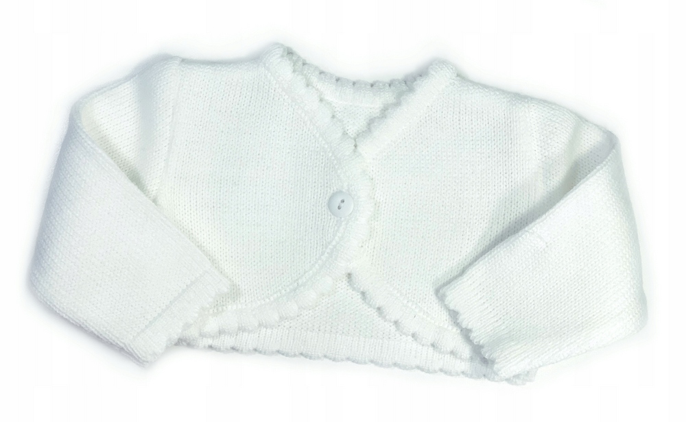 Detský sveter - Sveter Bolero Sweater biely krst 74 cm 6-9 m