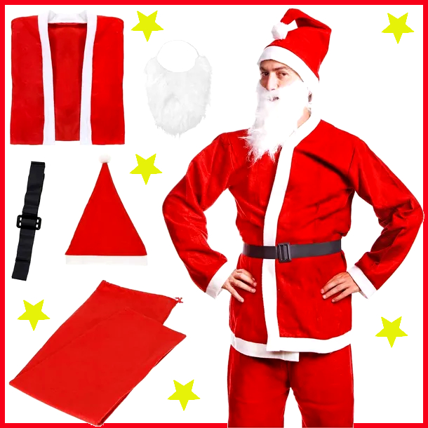 Kostým, maska - Santa Claus outfit zamaskuje dovolenkovú súpravu