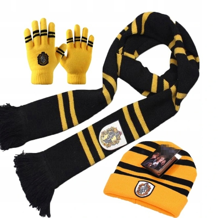 Rukavice s klobúkom Harry Potter Hufflepuff