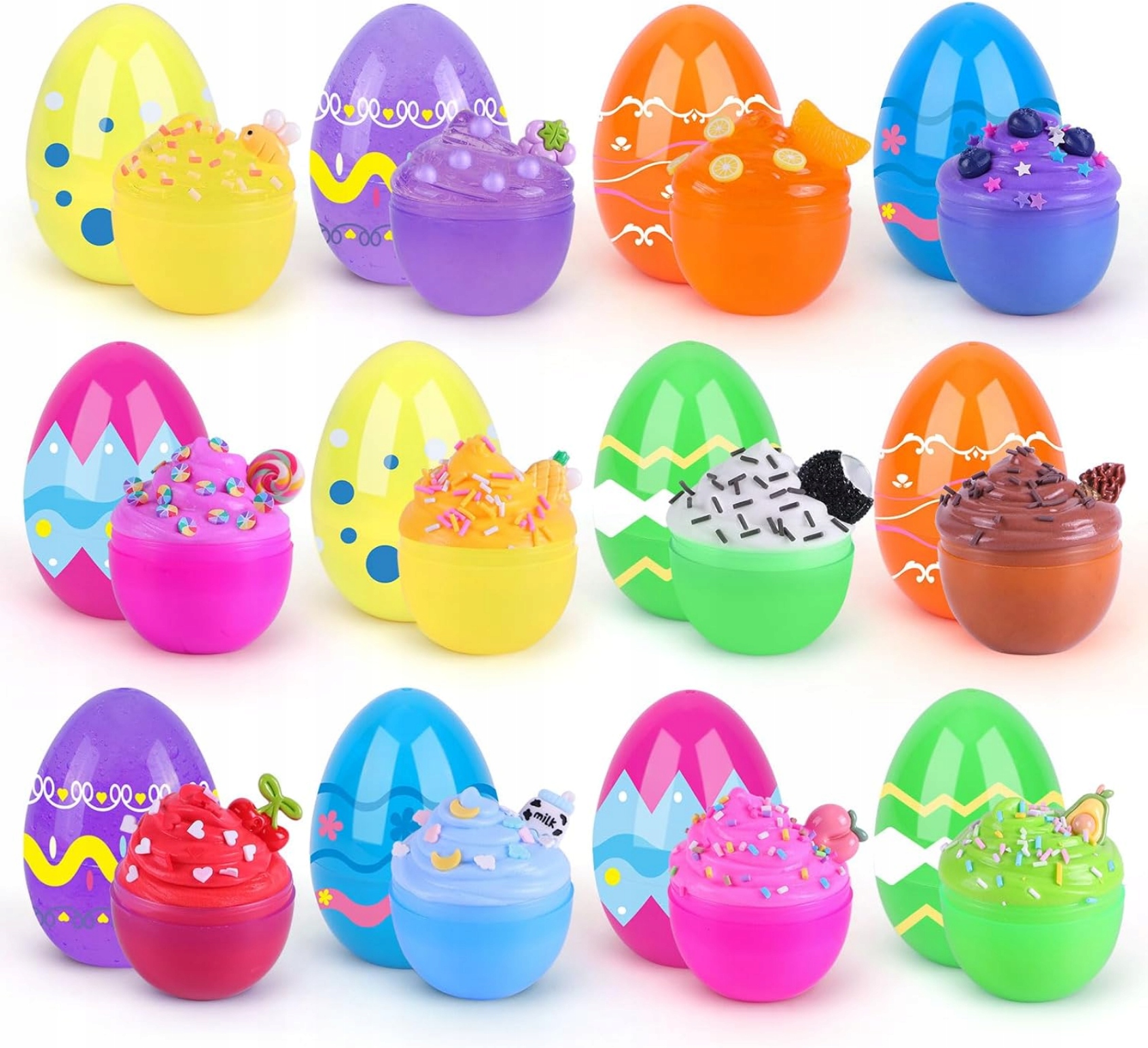 SLIME GLUTE SET plastová hmota 12 ks