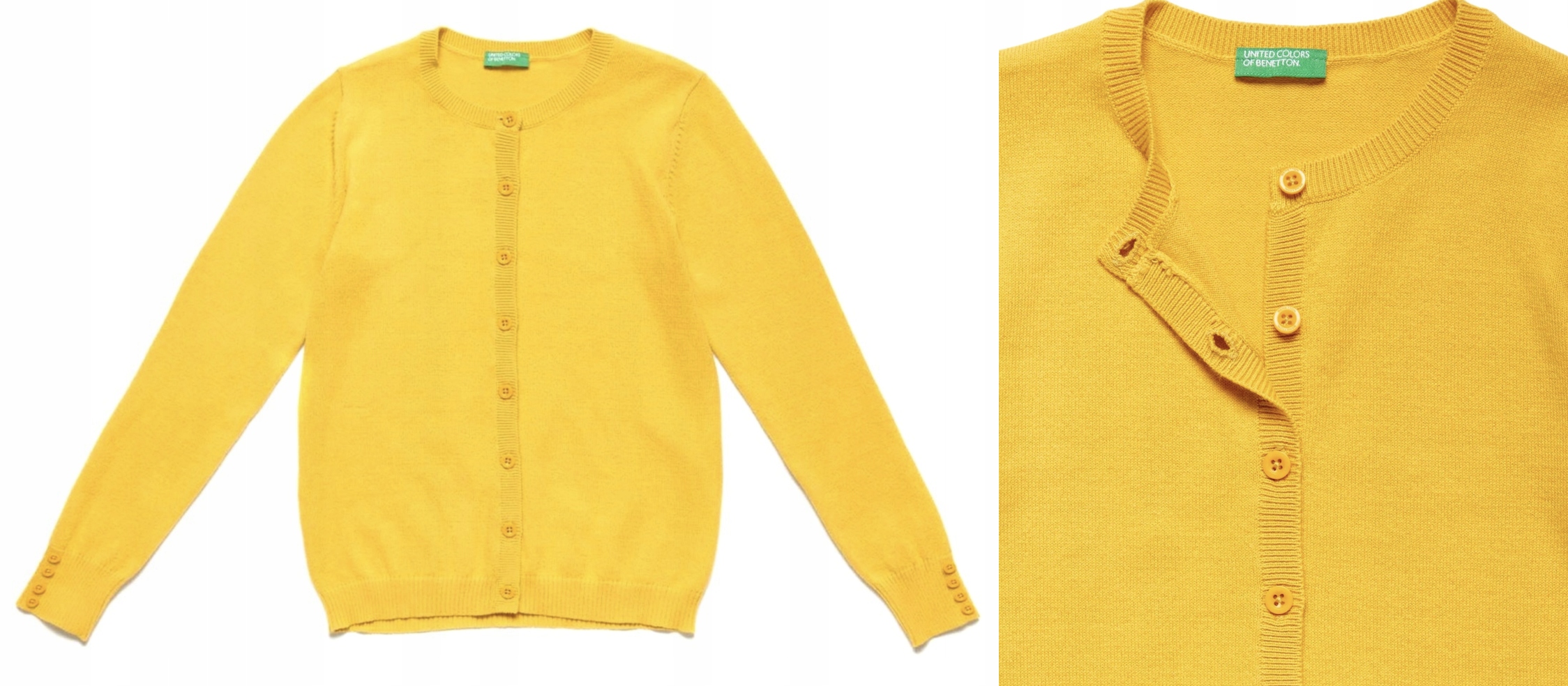 Detský sveter - Benetton 164 žltý sveter