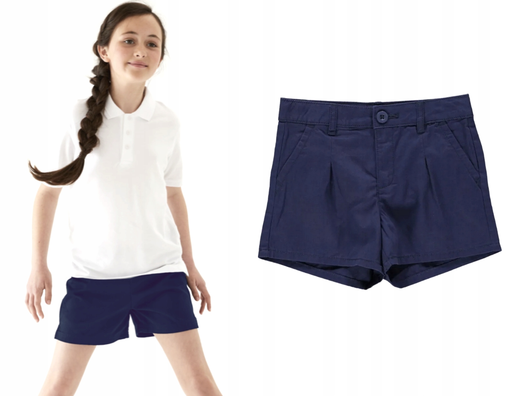 Detská košeľa - Krátky Benetton 140 Portcles Navy Blue