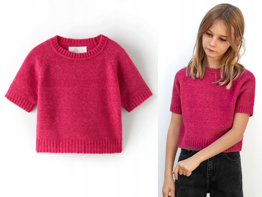 Detský sveter - Zara 152 ružový sveter