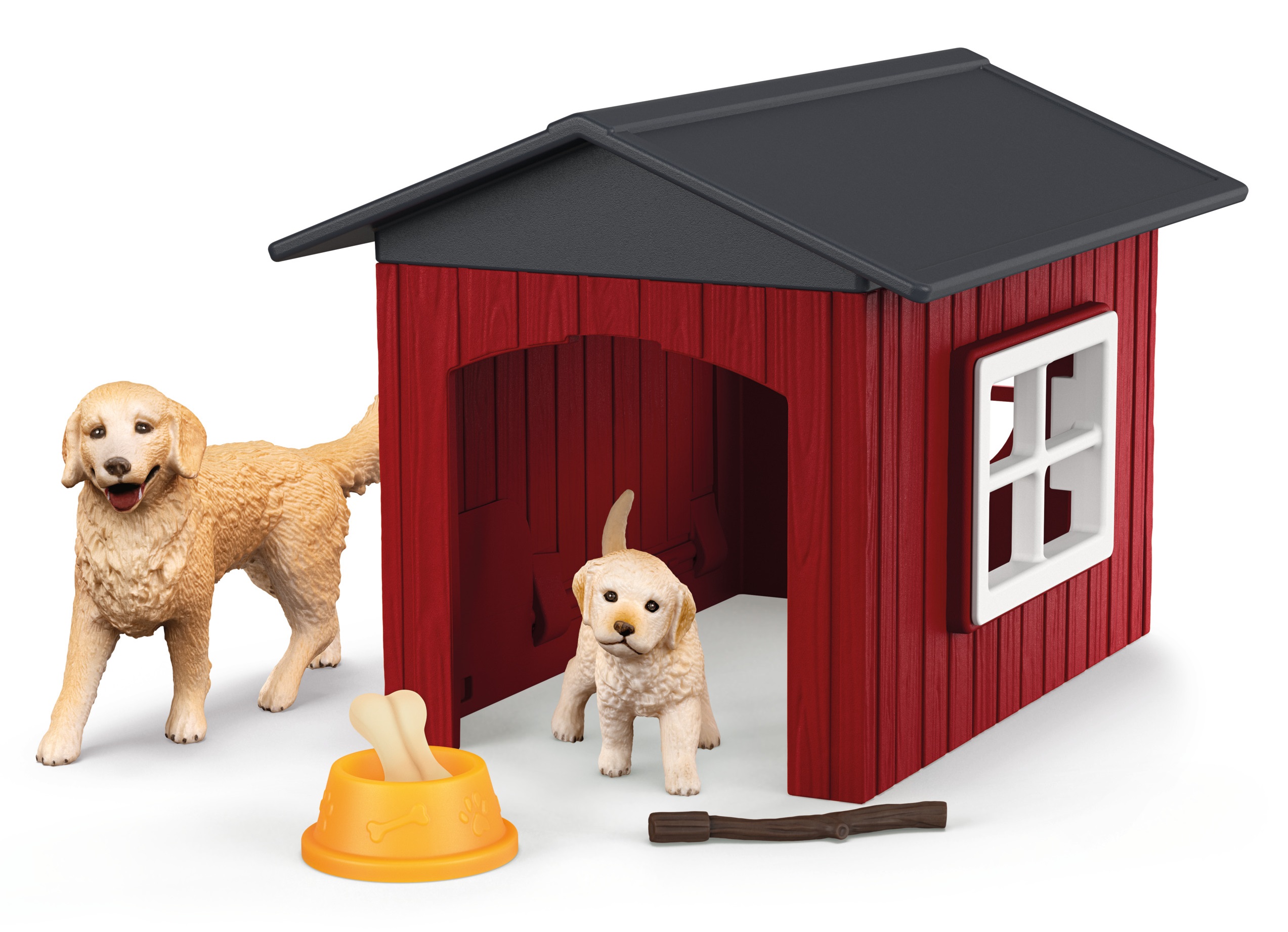 Schleich Psí búda so zlatými retrievermi