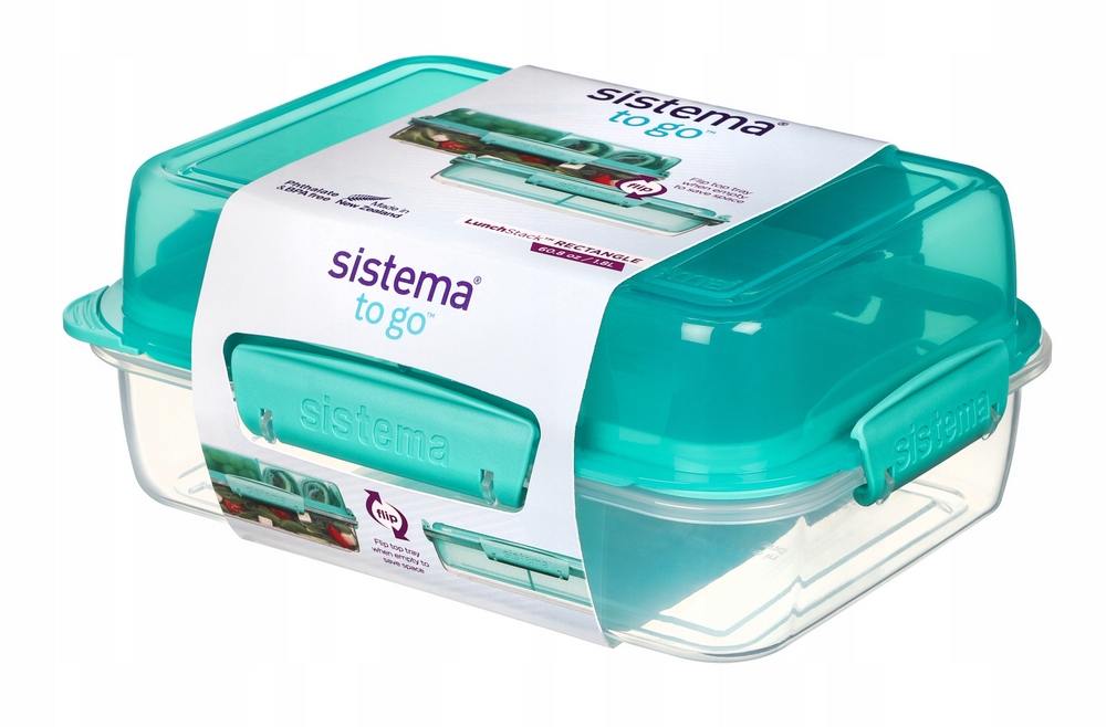 Detský desiatový box, fľaša - Sistema obedár skladací stoh na obed 1800 ml
