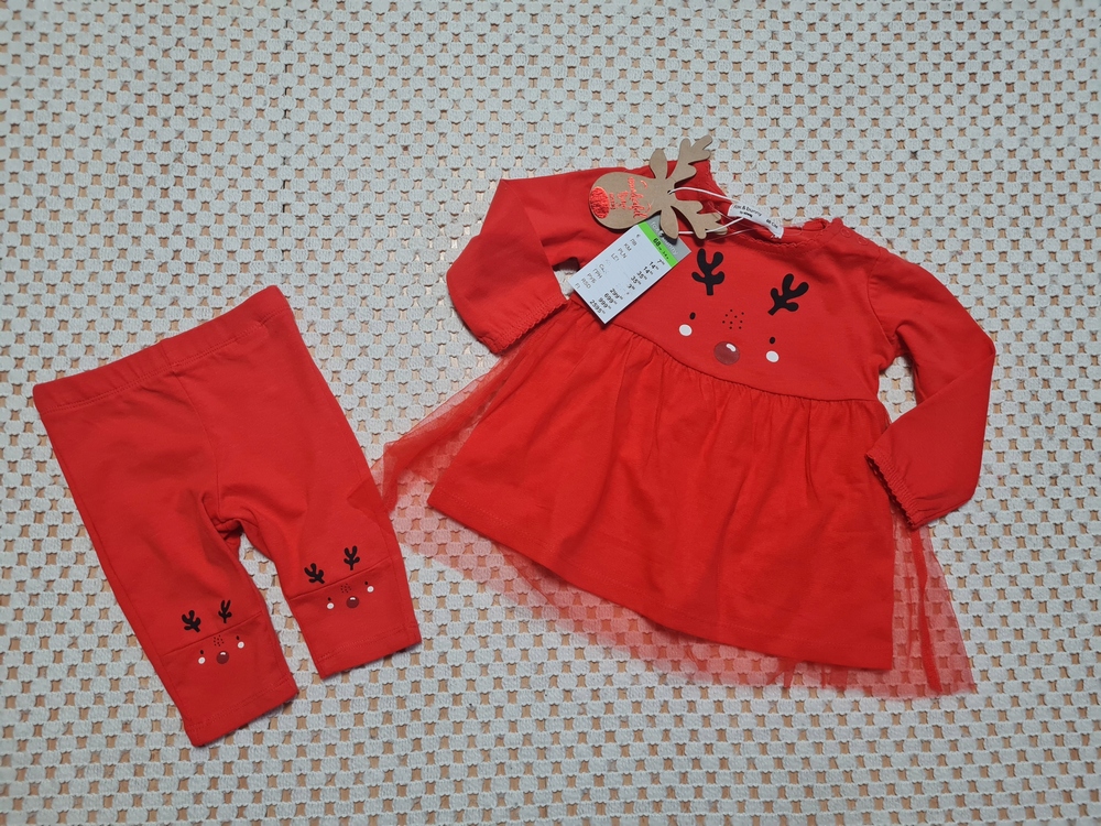 Detský komplet - Dieťa SET SINSAY 68 RED 2 PCS.