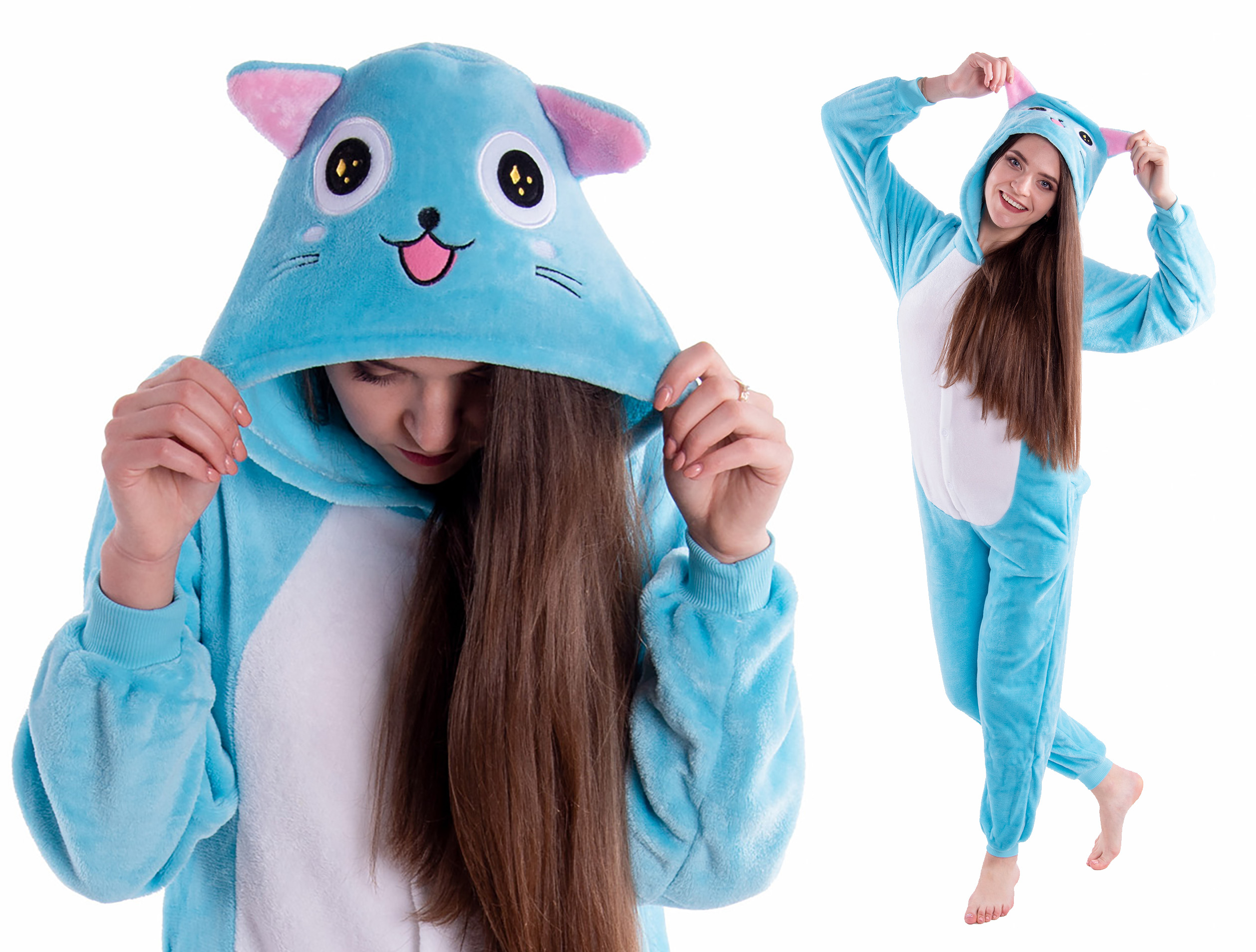 Pyžamo, župán - Onesie (kombinézy) bestomi veľkosť 164 modrá