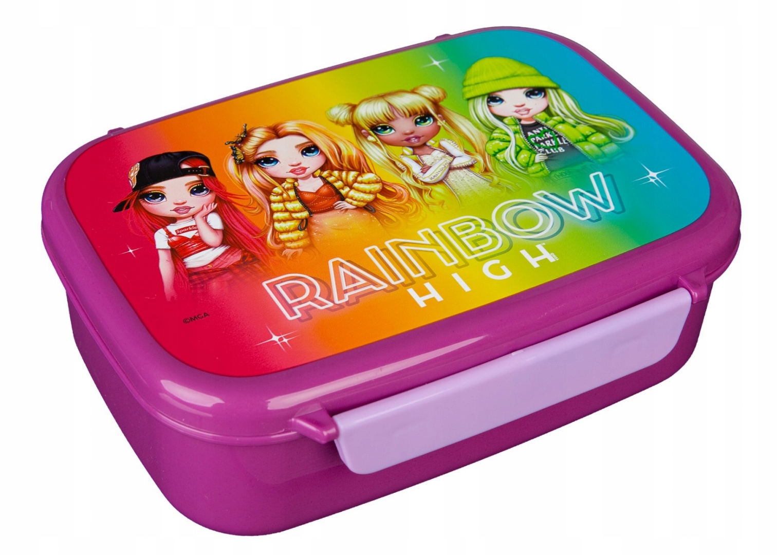 Detský desiatový box, fľaša - Rainbow High obedové raňajky