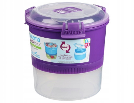 Detský desiatový box, fľaša - Lunchbox Sistema 965 ml FIALOVÁ
