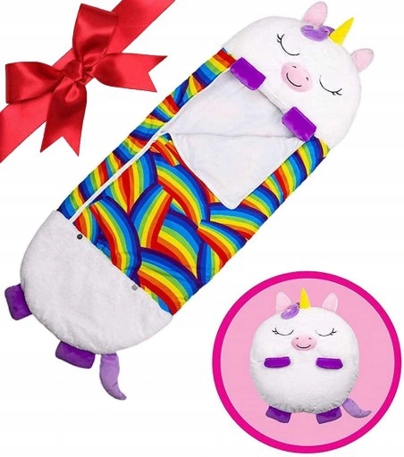 Spací vak do kočíka - Prenosný spacák pre deti 2in1 Unicorn vankúš