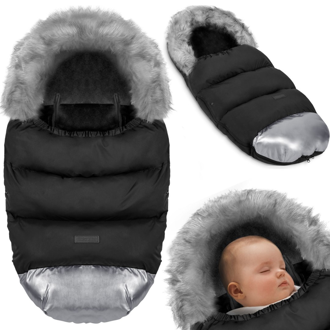 Spací vak do kočíka - Spacák pre vozík, sánky Elmi Ricokids - Black -SR