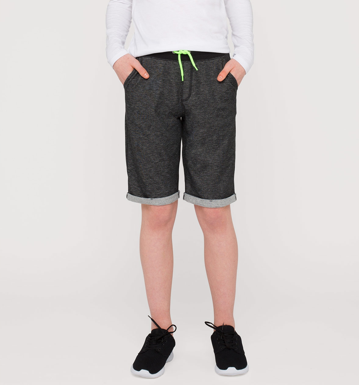 Detská košeľa - Šortky C&A 134 čierna, námornícka modrá, šedá, zelená