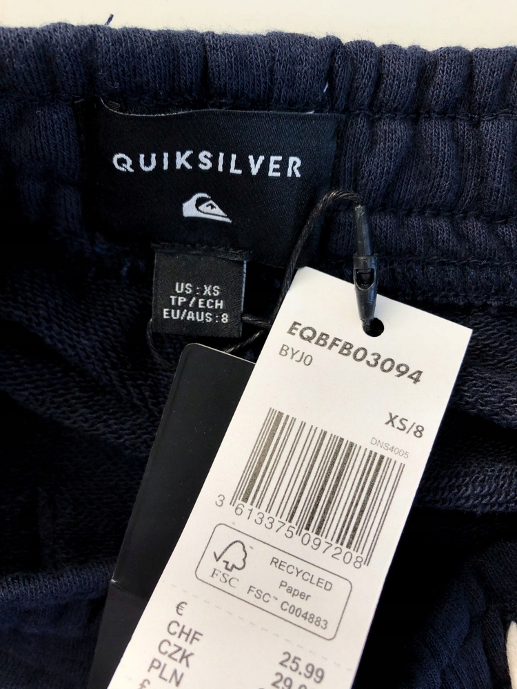 Detská košeľa - Krátky quiksilver 8 kraťasov čierny