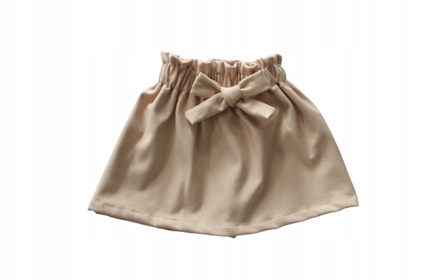 Sukňa béžová nahá vrásky Bow 110 cm