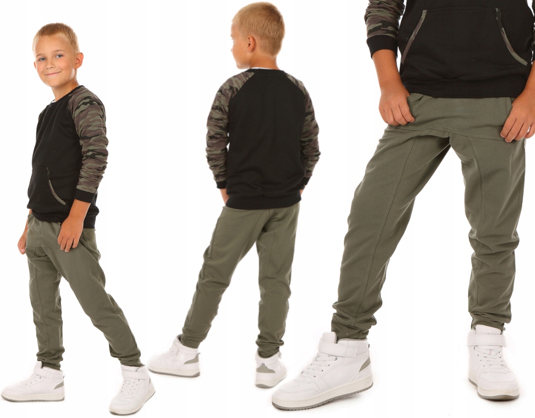 Tepláky 158 khaki