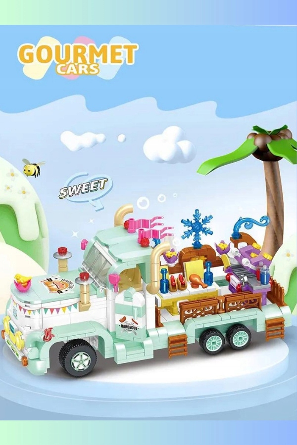 Stavebné kocky pre deti Food Truck