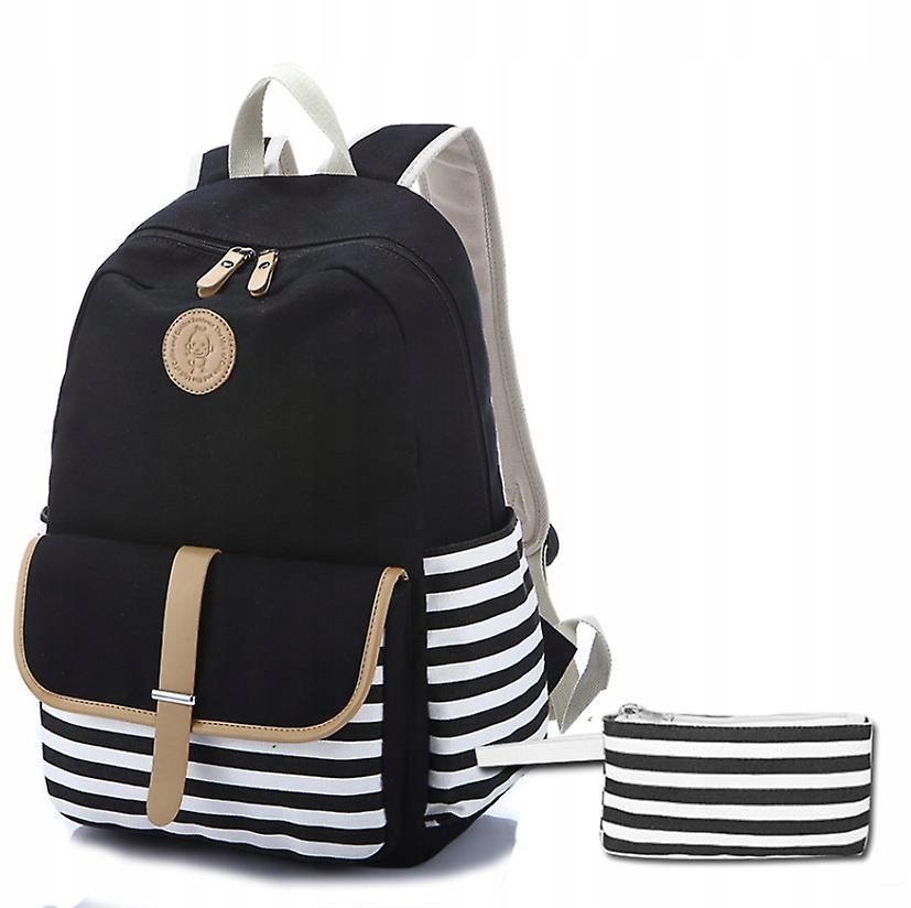 Aktovka - Pruhované plátno Bag School Bag Batoh a