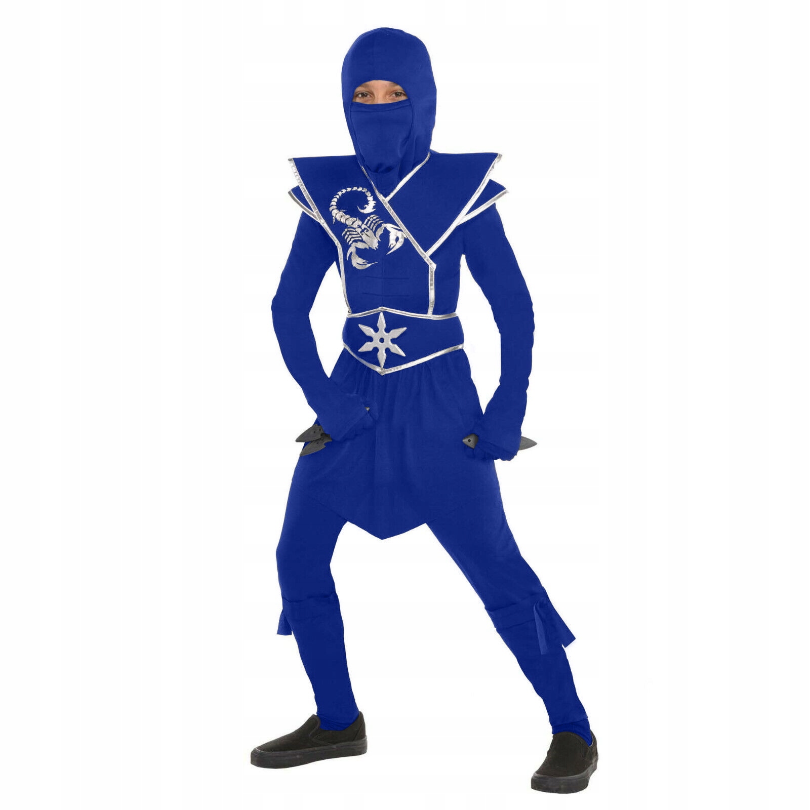 Kostým pre chlapca- Black Ninja Dress Scorpion Star Muscle 110/122