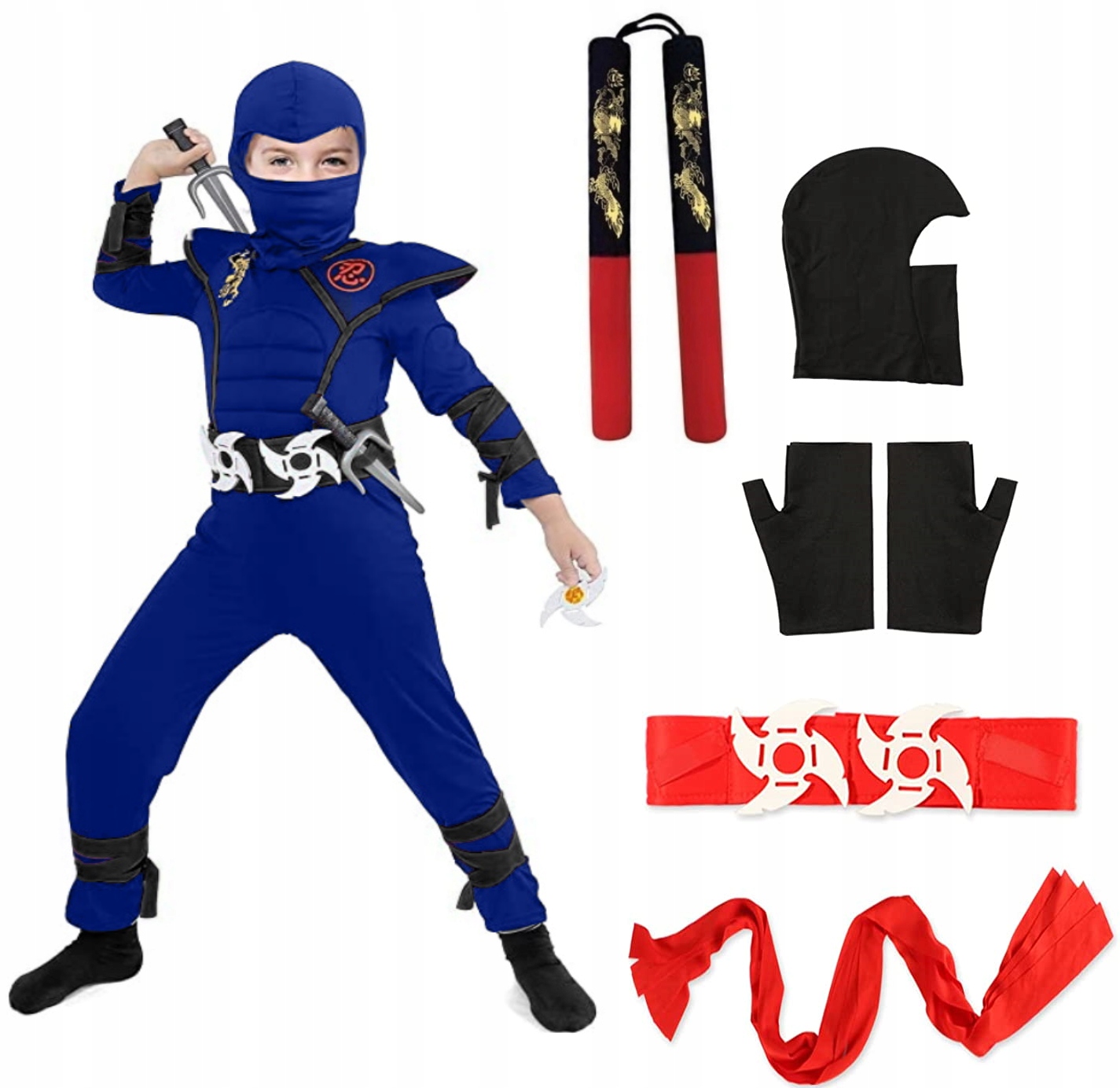 Kostým pre chlapca- Ninja kostým od Nunchaku 110-122