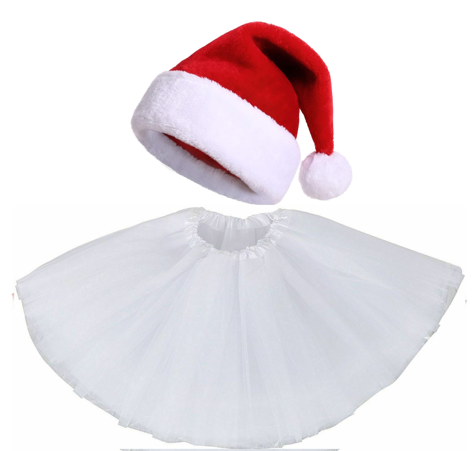 Kostým pre dievča - Mikołajki outfit elf sukňa tutu klobúk mikoła