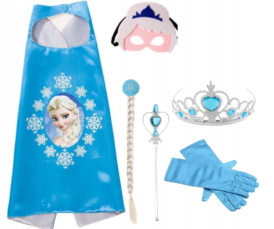 Kostým pre dievča - Elsa Cape Outfit Land of Ice Rukavice