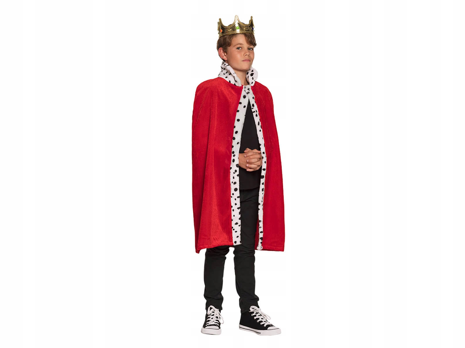 Kostým pre chlapca- Boland King Coat Junior 90 cm plyšový bordeaux