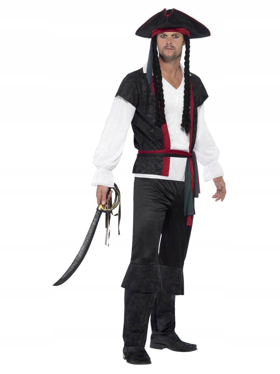 Kostým, maska - Kapitán Pirate XL Outfit, kostým, pirát, karneval
