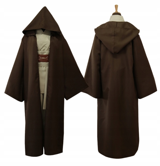 Kostým, maska - Star Wars Kenobi Jedi Tunic kostým cosplay hnedá