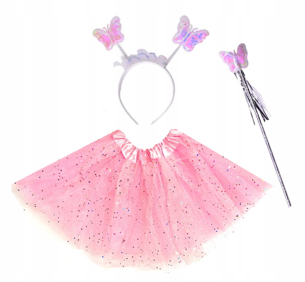 Kostým pre dievča - Rozprávkové motýľ outfly Butterfly čelenka prútik z Tutu